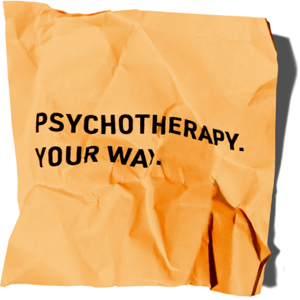 note that says psychotherapy your way